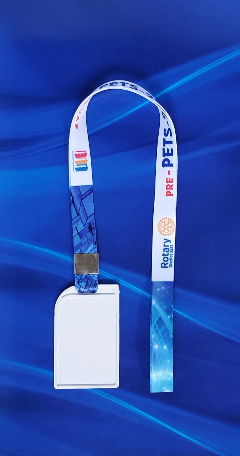 Sticker Holder 06 Direct Fitting With 20mm Multicolor Lanyard