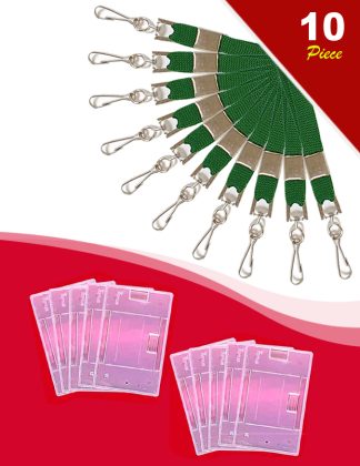 Tubular Lanyard Parrot Green Colour And Holders