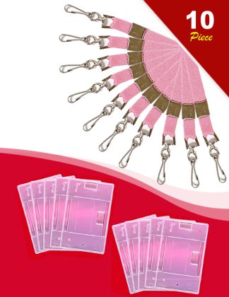 Tubular Lanyard Pink Colour And Holders