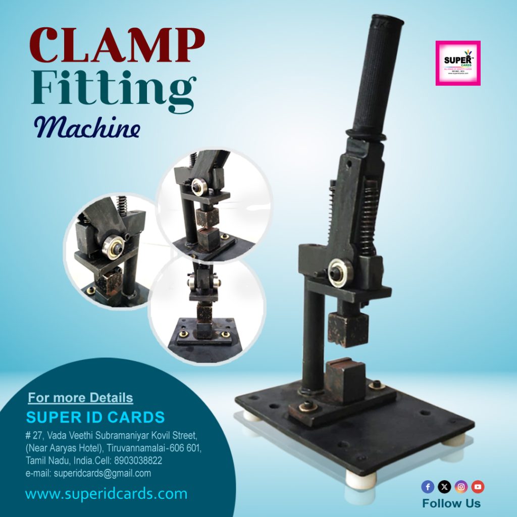 Clamp Fitting Machine 001 – Welcome Superidcard, Multicolor Lanyard, ID ...